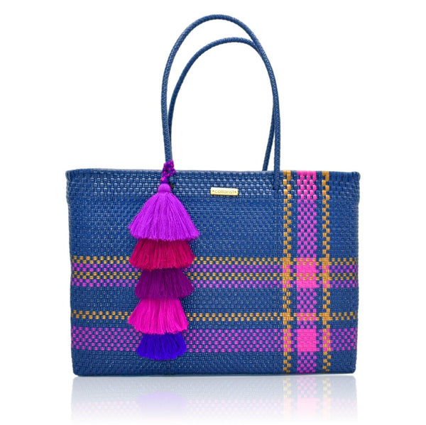 Wild Blueberry Handwoven Tote Bag