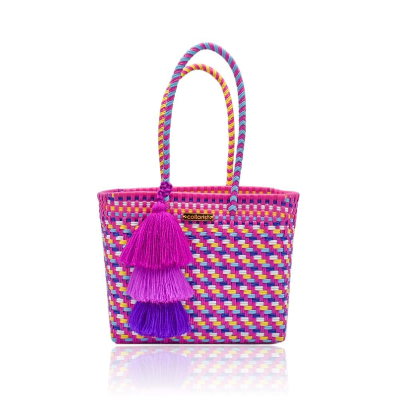 Pink Confetti Handwoven Tote Bag