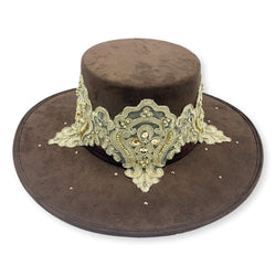 Marie Embellished Suede Bolero Hat with Swarovski Crystals