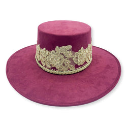 Antonella Embellished Suede Bolero Hat with Swarovski Crystals